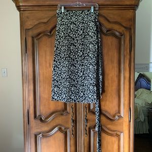 J Crew Point Sur Silk Wrap Skirt